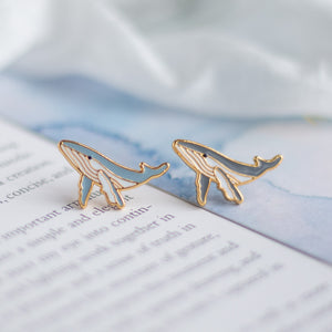 Humpback Whales Enamel Earrings/ Bracelet/ Necklace