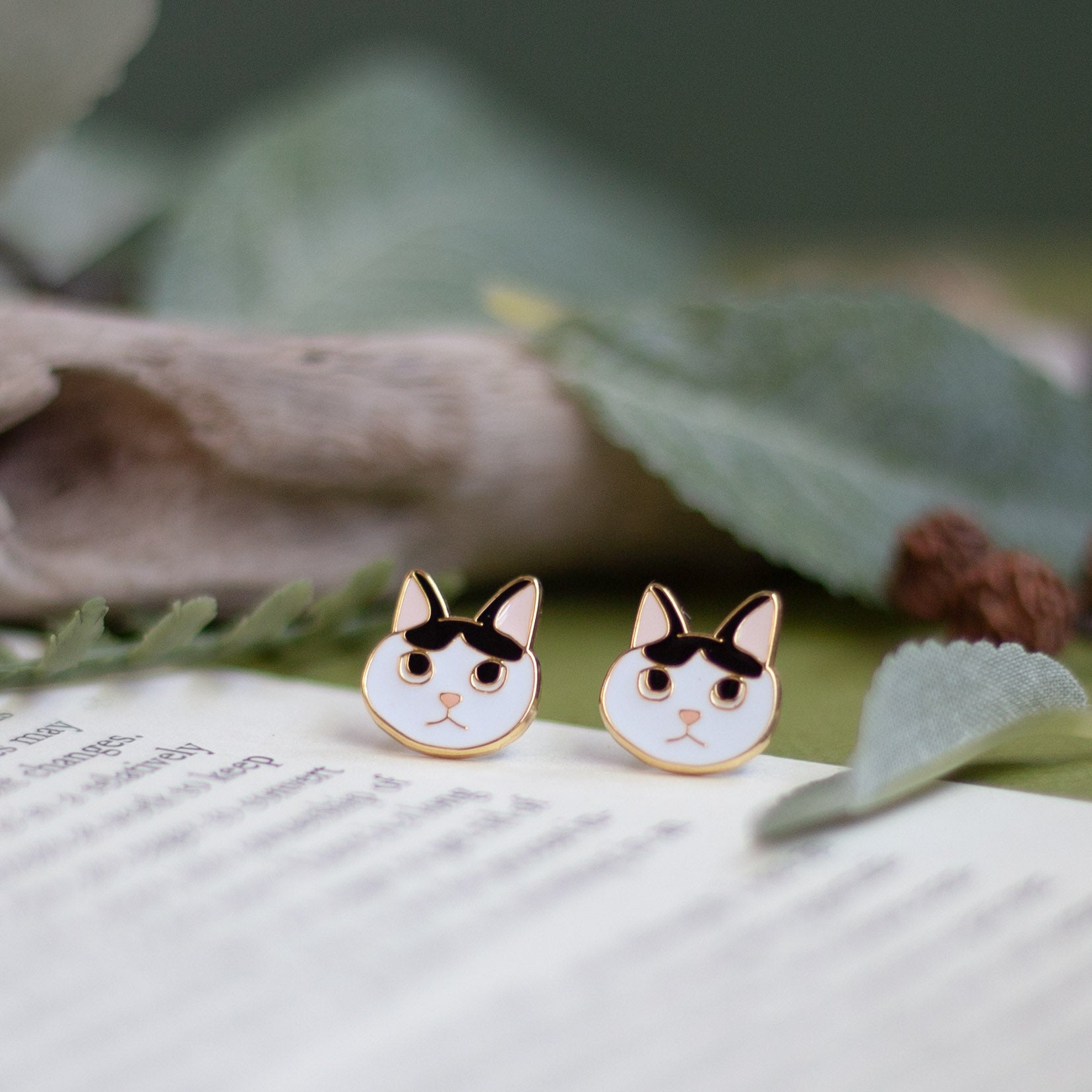 Chonky Cat Enamel Earrings/ Bracelet/ Necklace