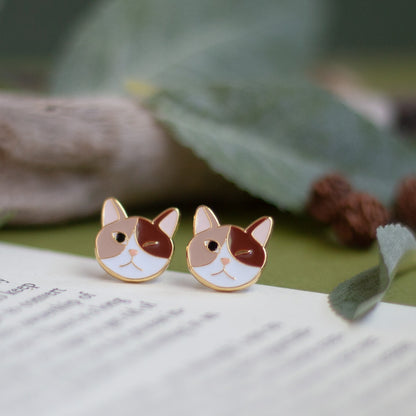 Winking Cat Enamel Earrings/ Bracelet/ Necklace