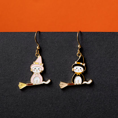 Li'l Witch Cat Enamel Earrings Bracelet Necklace | Miss Modi