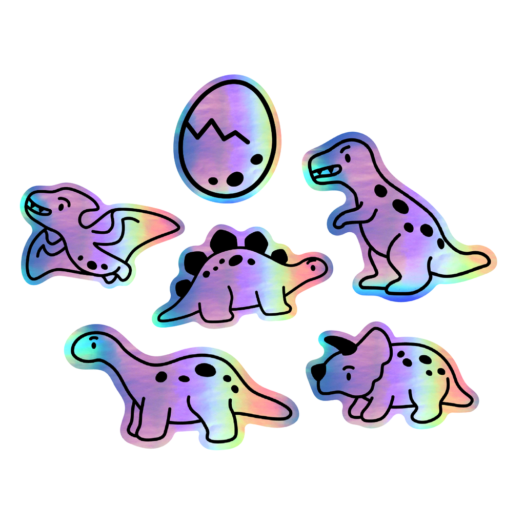 Dinosaurs Holographic Sticker Bundle | Miss Modi