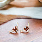 Texas Longhorn Enamel Stud Earrings | Miss Modi