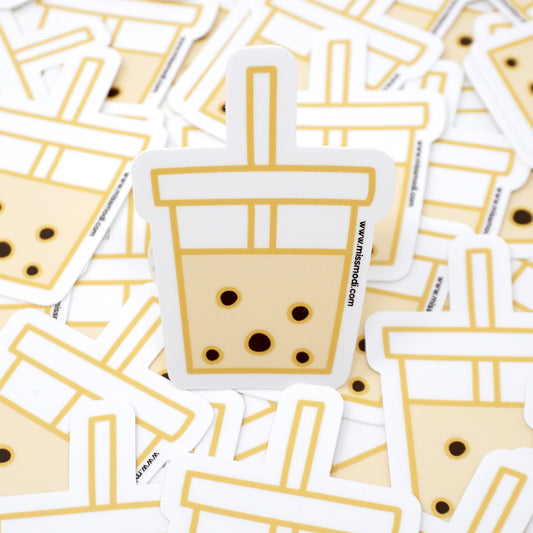 Bubble Tea Anyone? Die Cut Vinyl Sticker