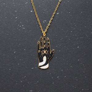 Mysterious Fate Enamel Long Necklace